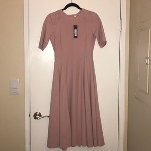 Mauve Midi Dress- Downeast